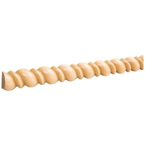 Hardware Resources RMH Beaded Half Round Rope Moulding, 24 Ft. (3 Sticks)