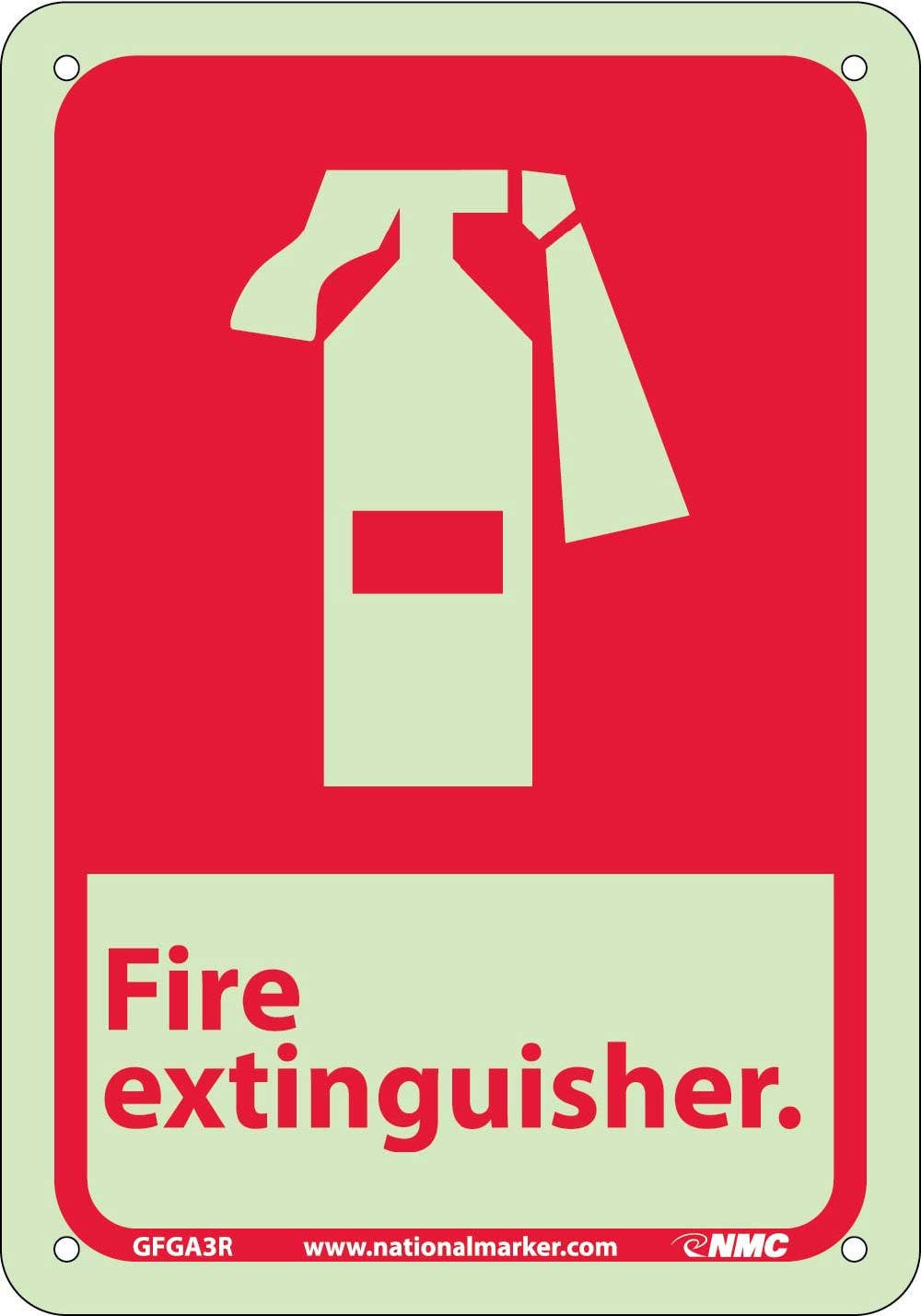 AccuformNMC GFGA3 Fire Extinguisher Sign, 10" x 7"