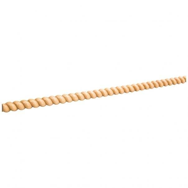 Hardware Resources RMH Tight Twist Half Round Rope Moulding, 64 Ft. (8 Sticks)