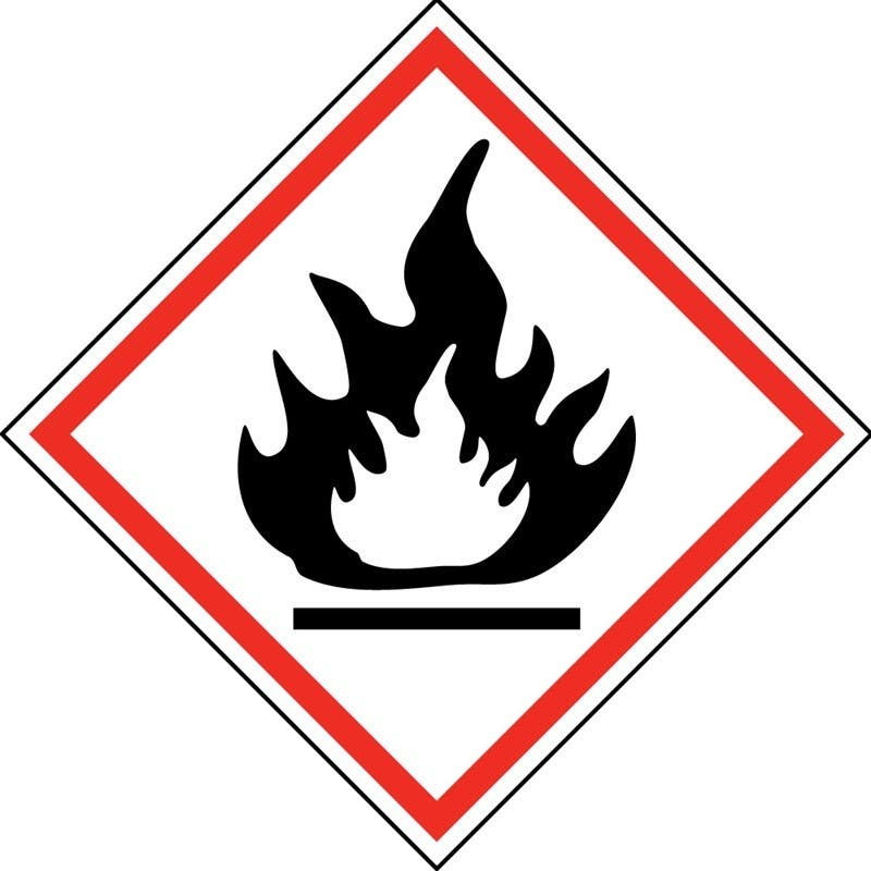 AccuformNMC LZH GHS Pictogram Label, Flame, 250/Roll