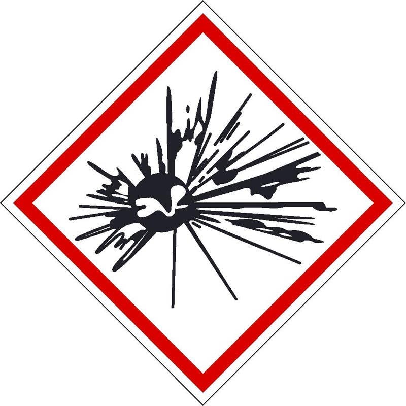 AccuformNMC LZH GHS Pictogram Label,  Exploding Bomb, 250/Roll