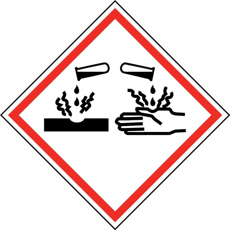AccuformNMC LZH GHS Pictogram Label, Corrosion, 250/Roll