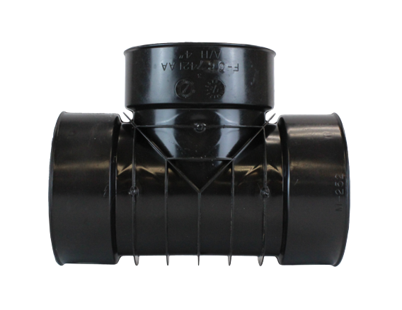 Advanced Drainage Systems 0421AA Poly Snap Drain Tube Tee