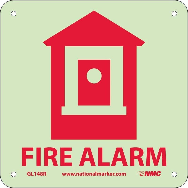 AccuformNMC MLFX Safety Sign, Fire Alarm (Graphic)