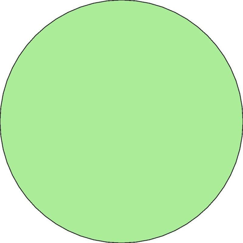 AccuformNMC GL28P Glo Brite Graphic Markings Sign, Dot 2" Dia, 2" x 2"