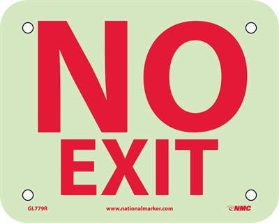AccuformNMC M No Exit, Safety Sign