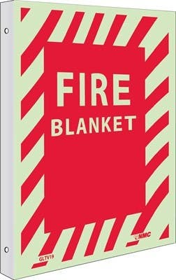 AccuformNMC PSP Projection Sign, Fire Blanket (Large Down Arrow)