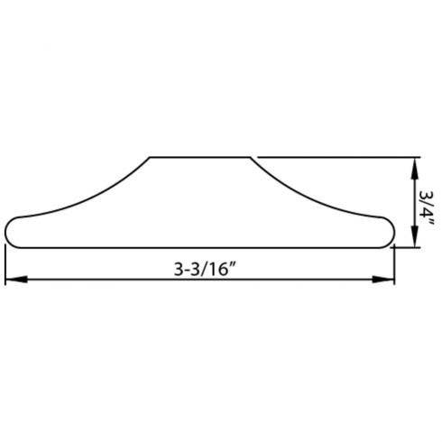 Hardware Resources STMW Stemware Rail Moulding, 24 Ft. (3 Sticks)