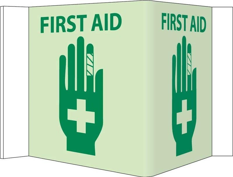 AccuformNMC PSP 3D Projection Sign, First Aid, Lumi-Glow Plastic