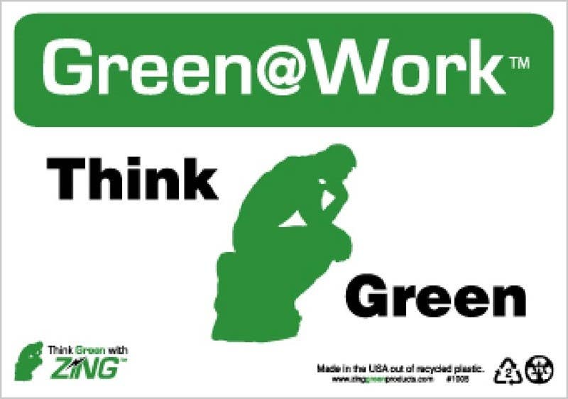AccuformNMC GW1005 Think (Graphic) Green, 7" x 10", Recycle Plastic