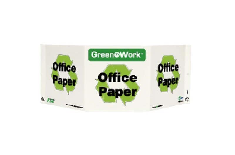 AccuformNMC GW3021 Tri-View Office Paper Sign, 7.5" x 20", Recycle Plastic