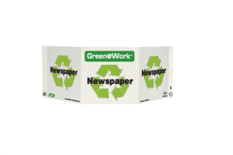 AccuformNMC GW3022 Tri-View Newspaper Sign, 7.5" x 20", Recycle Plastic