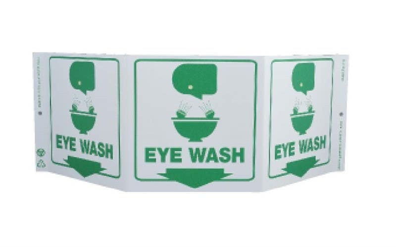 AccuformNMC PSJ 180D Projection Safety Sign, Eye Wash