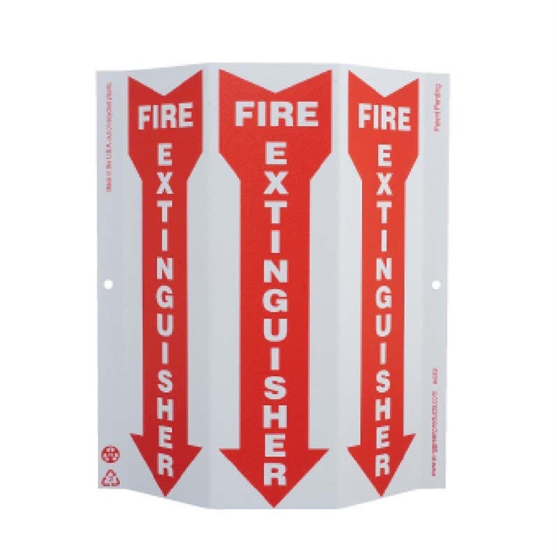 AccuformNMC PSJ/SHPSJ 180D Projection Sign, Fire Extinguisher, 12" Slim Panel Size