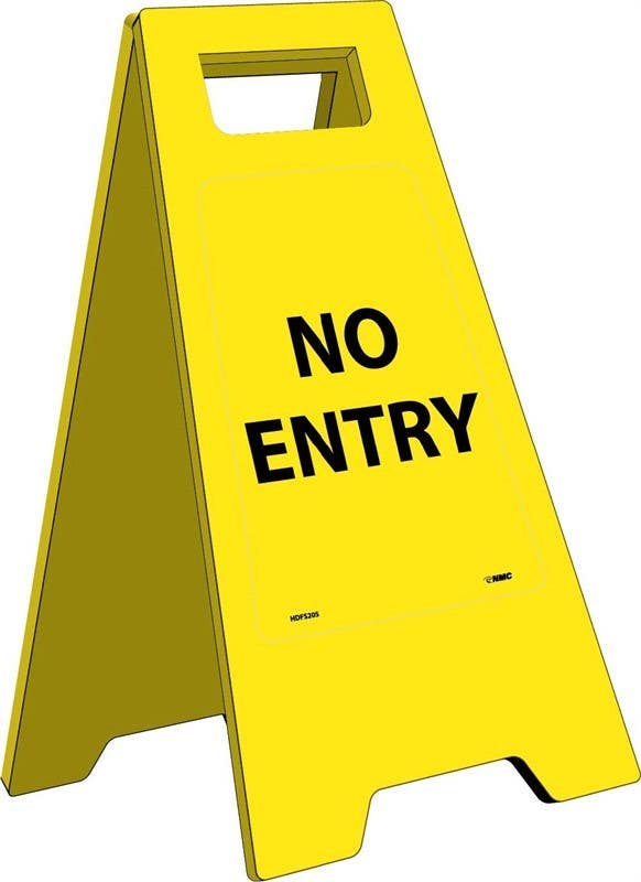 AccuformNMC HDFS205 No Entry, Heavy Duty Floor Stand, 24.63" x 10.75"