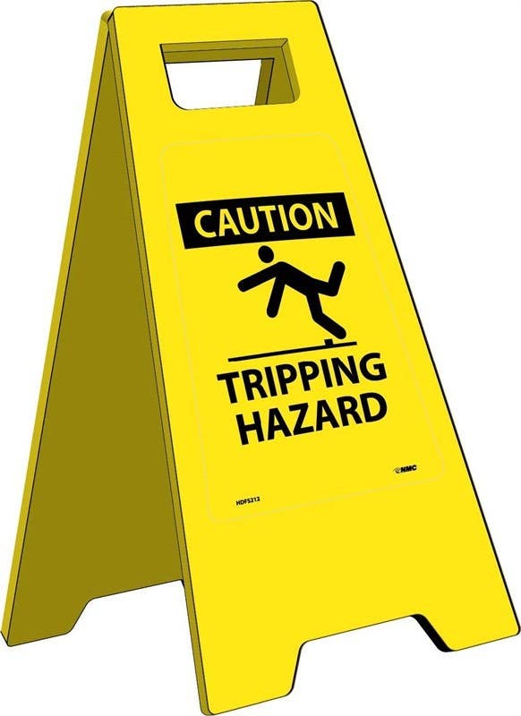 AccuformNMC HDFS212 Caution Tripping Hazard, Heavy Duty Floor Stand, 24.63" x 10.75"