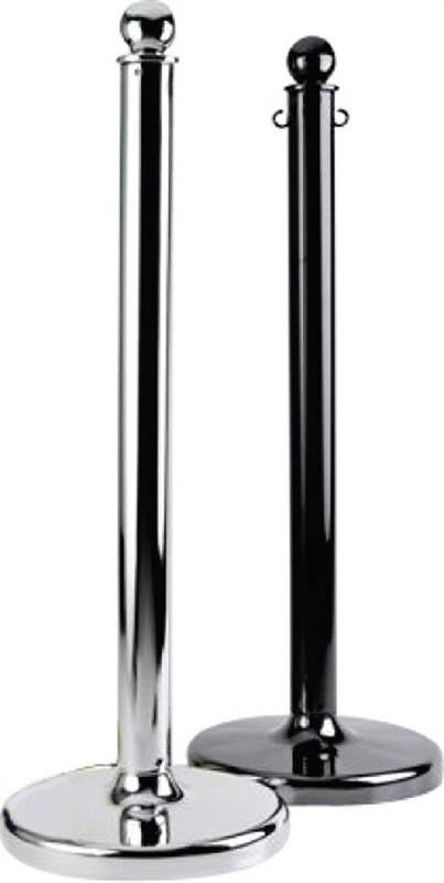 AccuformNMC HDS40BC 40" Black Chrome Warning Post Kit, Case Of 4