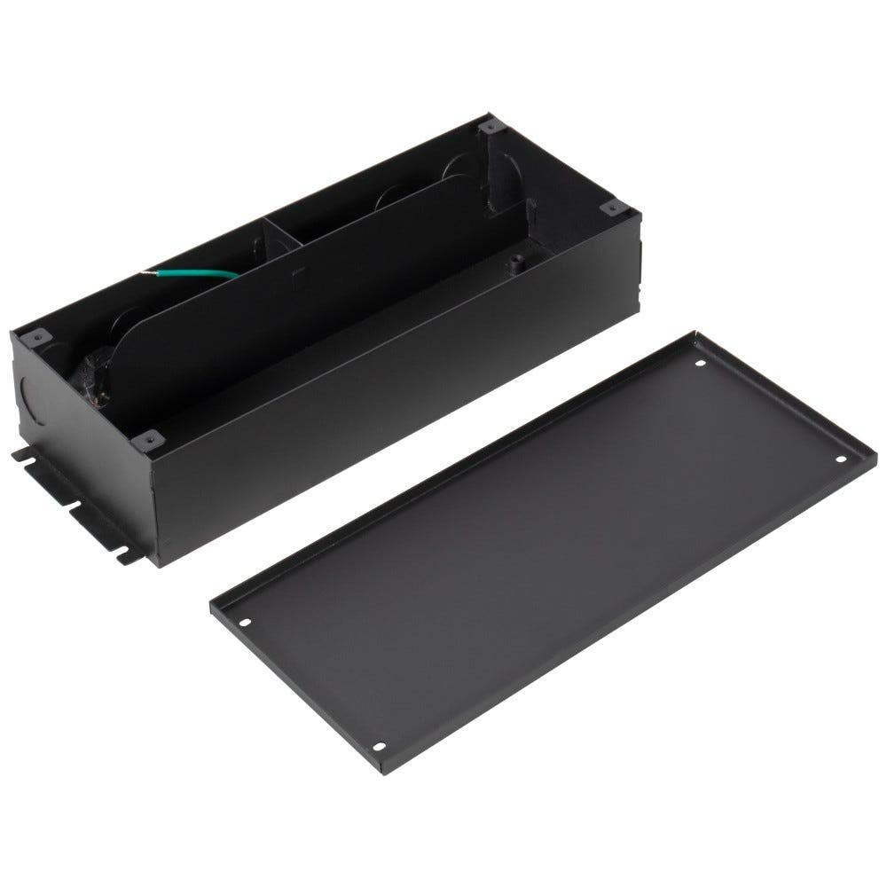 Task Lighting & Power T-JB-ST-11-BK Metal Junction Box w/ Knock-Outs, Finish-Black
