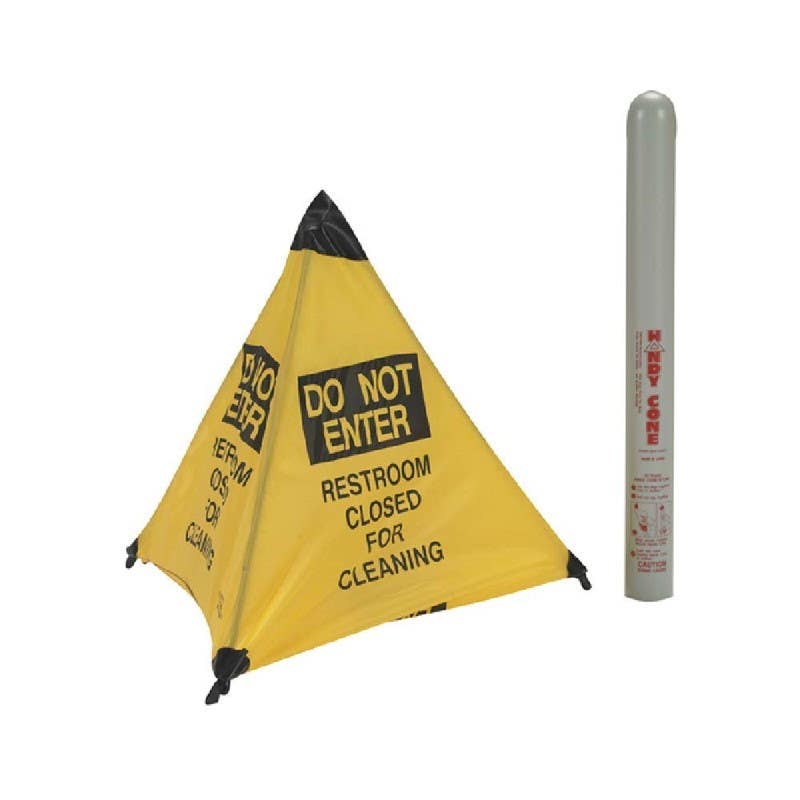 AccuformNMC HFS10 Do Not Enter Restroom Closed Handy Cone Floor Sign, 18" x 20"