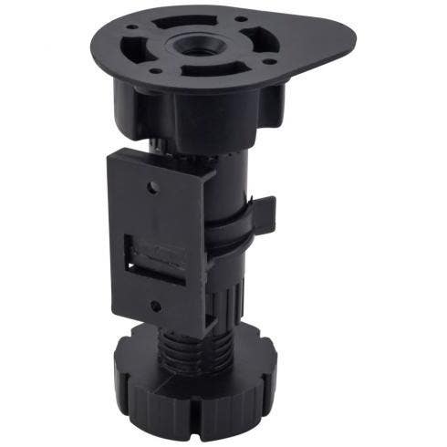 Hardware Resources TP03 Adjustable Feet w/ Toe Kick Bracket, Black