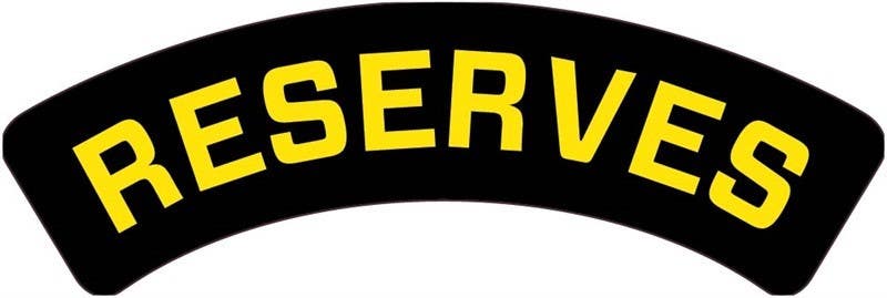 AccuformNMC LHTL247 Hard Hat Sticker, Reserves, Adhesive Vinyl, 1" x 3", 10/Pk