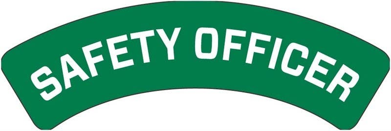 AccuformNMC MRBWRV11RFV Reflective Emergency Response Hard Hat Decal, Safety Officer, 3" x 6 7/8"