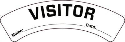AccuformNMC HH166R Visitor Name Date Hard Hat Label, 1" x 3", Reflective Vinyl Sheeting, 25/Pk