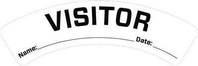 AccuformNMC HH166WHT Visitor Name Date Hard Hat Label, White, 1" x 3", Adhesive Backed Vinyl, 25/Pk