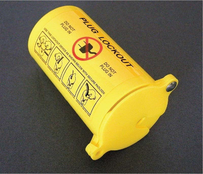 AccuformNMC HLD Large Plug Lockout, Yellow