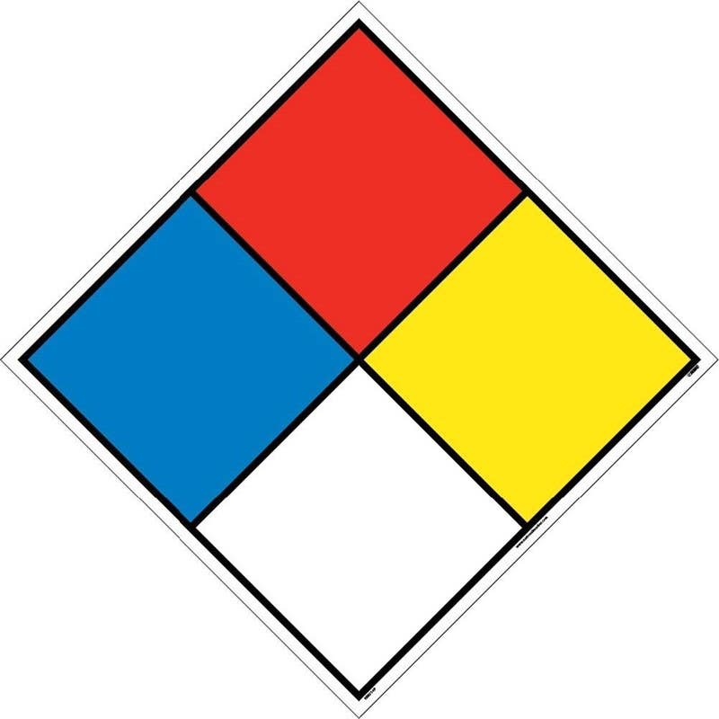 AccuformNMC HMS8P Hazard Identification System Label, 8" x 8", Adhesive Backed Vinyl, 5/Pk