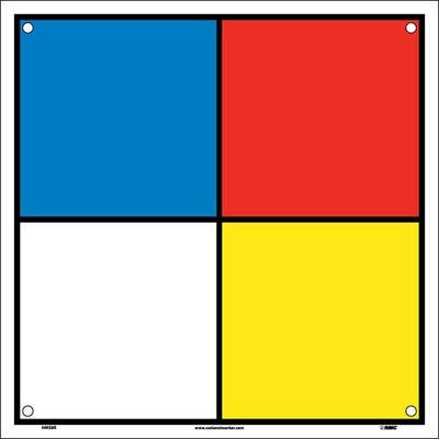 AccuformNMC HMS8R Hazardous Materials System Label, Rigid Plastic Square Corners w/ Holes, 8" x 8"