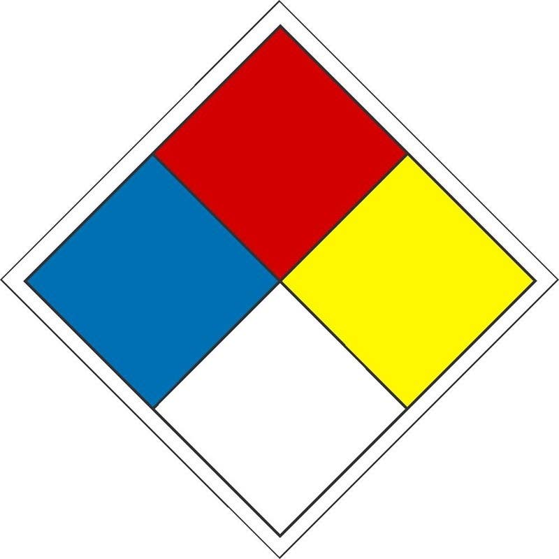 AccuformNMC LZN NFPA Diamond Roll Label, 250/Roll