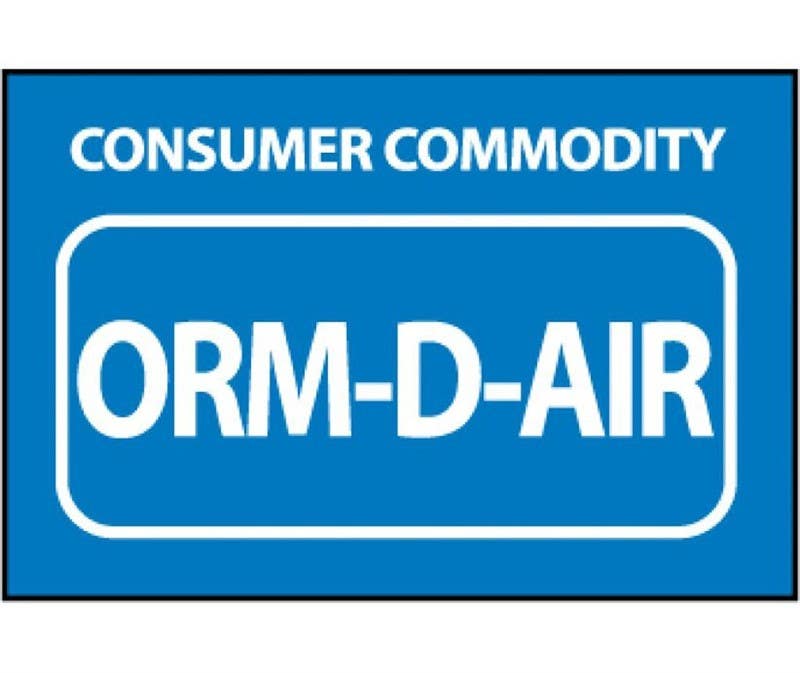 AccuformNMC HW33AL Shipping & Packing Label, Consumer Commodity ORM-D-Air, 1.5" x 2", PS Paper, 500/Roll