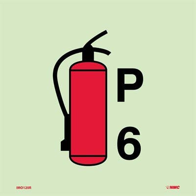 AccuformNMC MLMR770 IMO - Fire Control Equipment, 6" x 6"