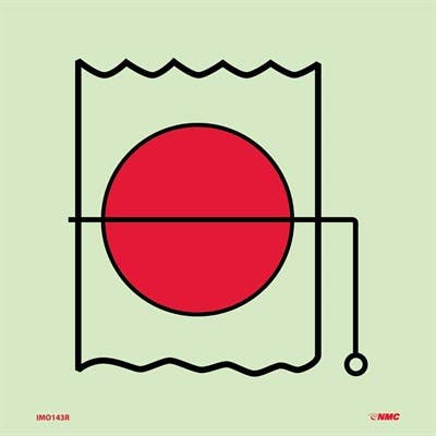 AccuformNMC MLMR927 IMO - Fire Control Equipment, 6" x 6"