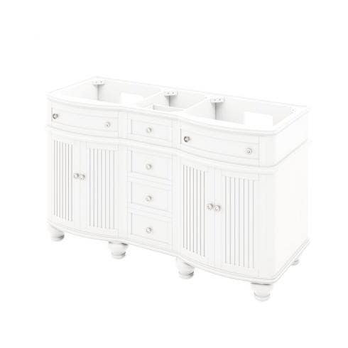 Jeffrey Alexander VKITCOM60 Compton Vanity, Width-60", 2 Undermount Oval Bowl