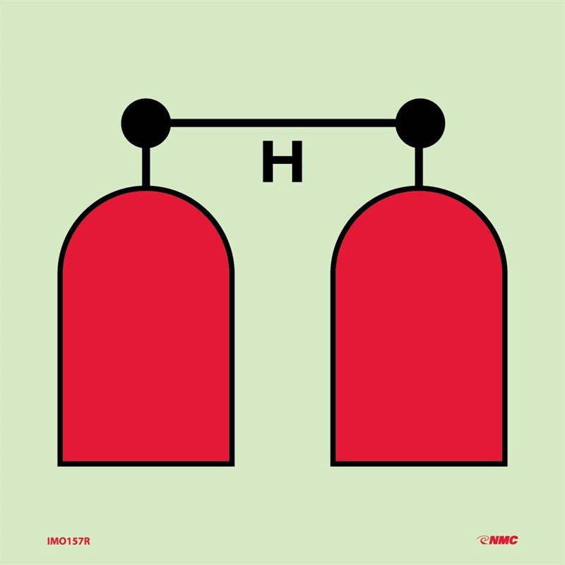 AccuformNMC IMO157 Release Station Halon Symbol, IMO Label, 6" x 6"