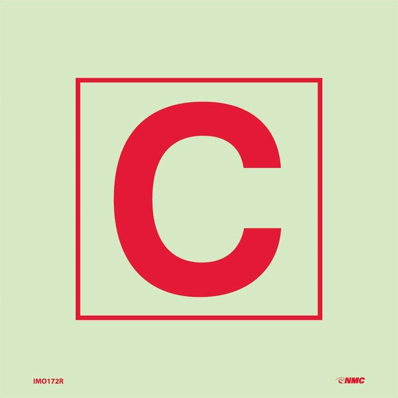 AccuformNMC MLMR933 IMO - Fire Control Equipment, 6" x 6"