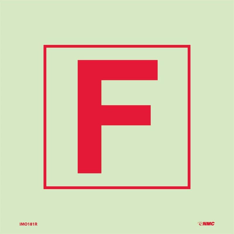 AccuformNMC MLMR951 IMO Fire Control Equipment Sign, Fire Station, 6" x 6"