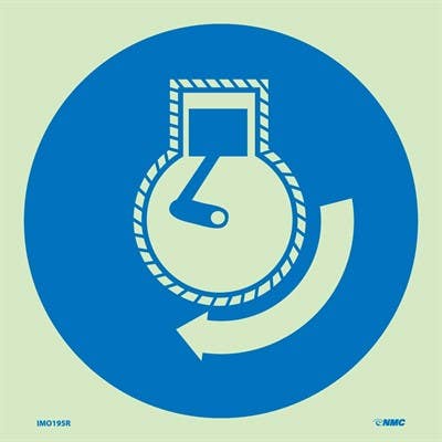 AccuformNMC IMO195 Release Grips Symbol, IMO Label, 6" x 6"