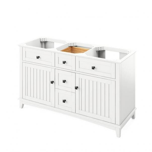 Jeffrey Alexander VKITSAV60 Savino Vanity, Width-60",2 Undermount Rectangle Bowl