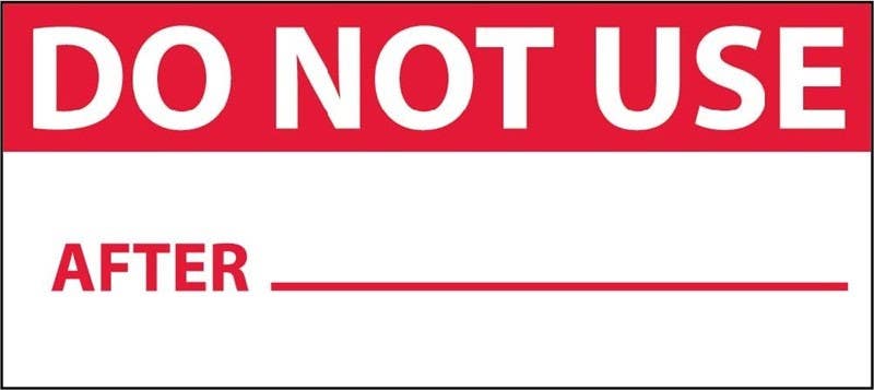 AccuformNMC LPC Production Control Labels, Do Not Use, Adhesive Vinyl, 25/Pk