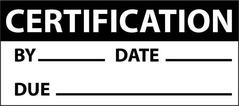 AccuformNMC LPC Production Control Labels, Certification, Adhesive Vinyl, 25/Pk