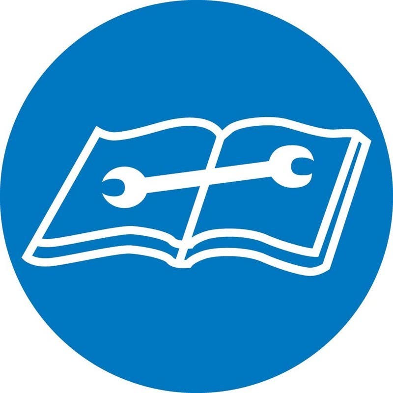 AccuformNMC ISO Graphic For Consult Technical Manual For Proper Procedure ISO Label, Adhesive Backed Vinyl