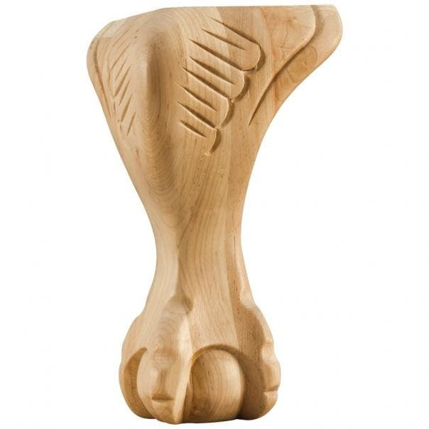 Hardware Resources WLC80 Ball & Claw Leg, 4 1/2" W x 4 1/2" D x 8"