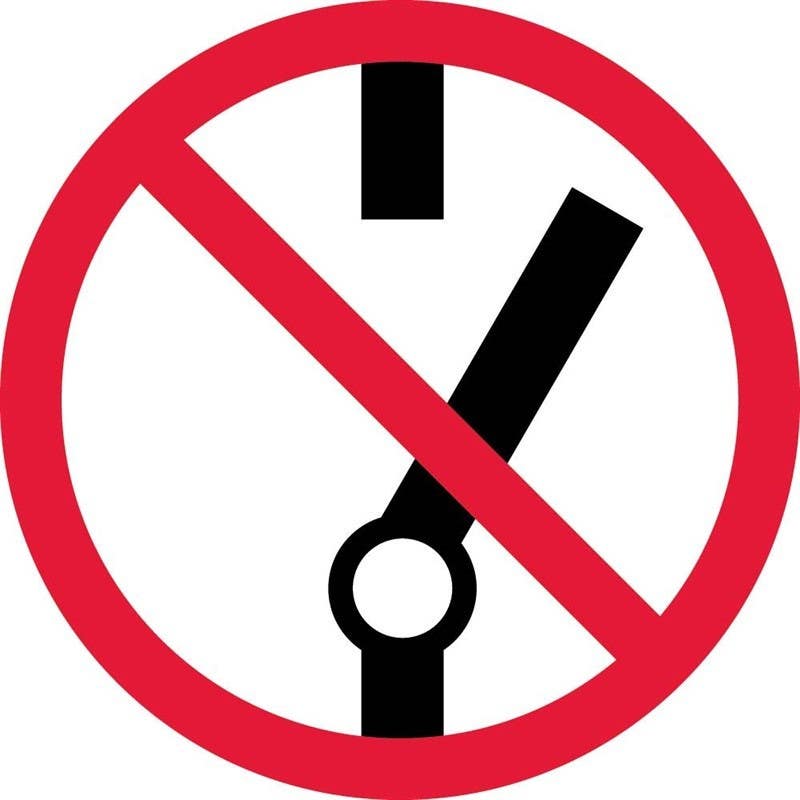 AccuformNMC LSGP ISO Prohibition Safety Label, Do Not Alter The State Of The Switch (2011), Adhesive Backed Vinyl
