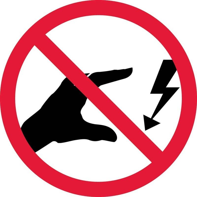 AccuformNMC LSGP ISO Safety Label - Prohibition- 2003/2011, Adhesive Backed Vinyl