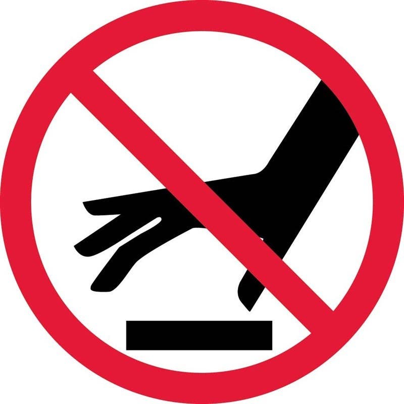 AccuformNMC LSGP ISO Prohibition Safety Label, Do Not Touch (2011), Adhesive Backed Vinyl