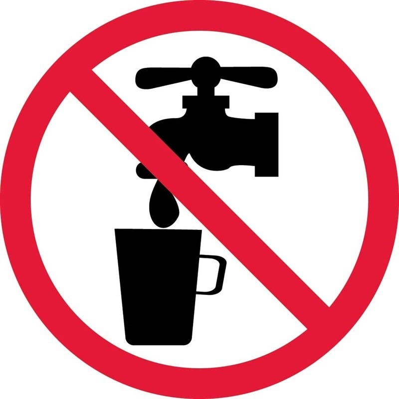 AccuformNMC LSGP ISO Prohibition Safety Label, Not Drinking Water (2011), Adhesive Backed Vinyl