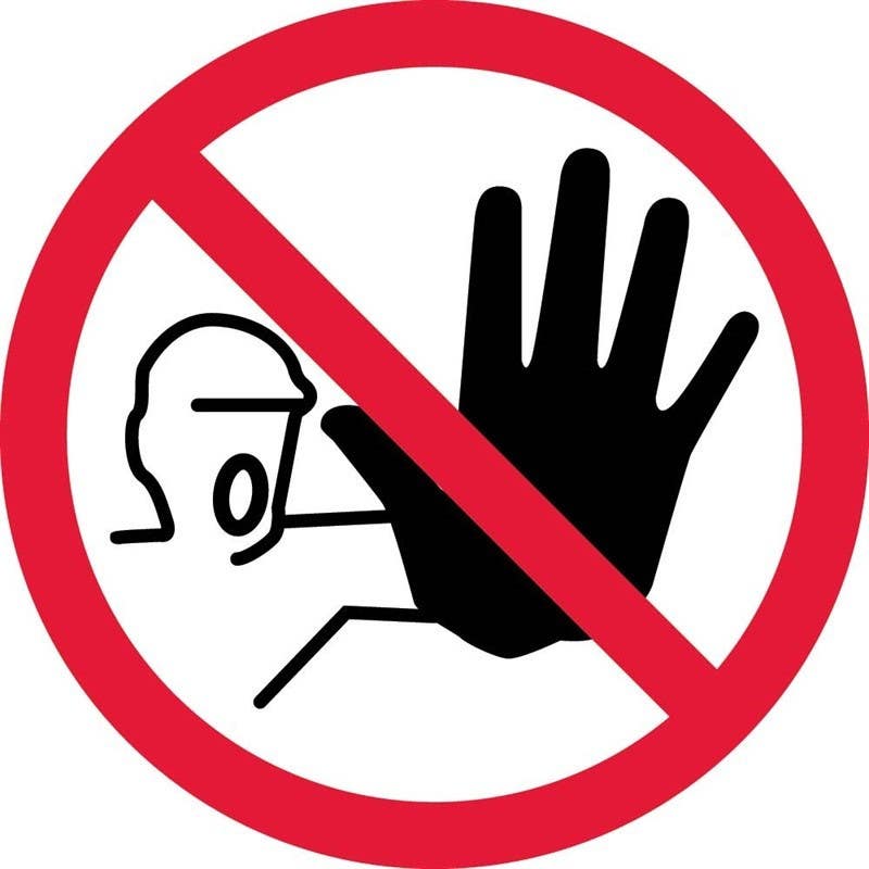 AccuformNMC LSGP ISO Prohibition Safety Label, No Access - 2003/2011, Adhesive Backed Vinyl